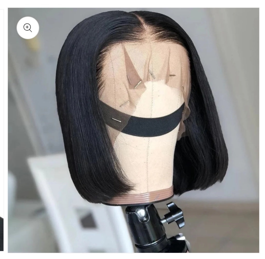 8Inch Brazilian Full Frontal Short Bob Wig