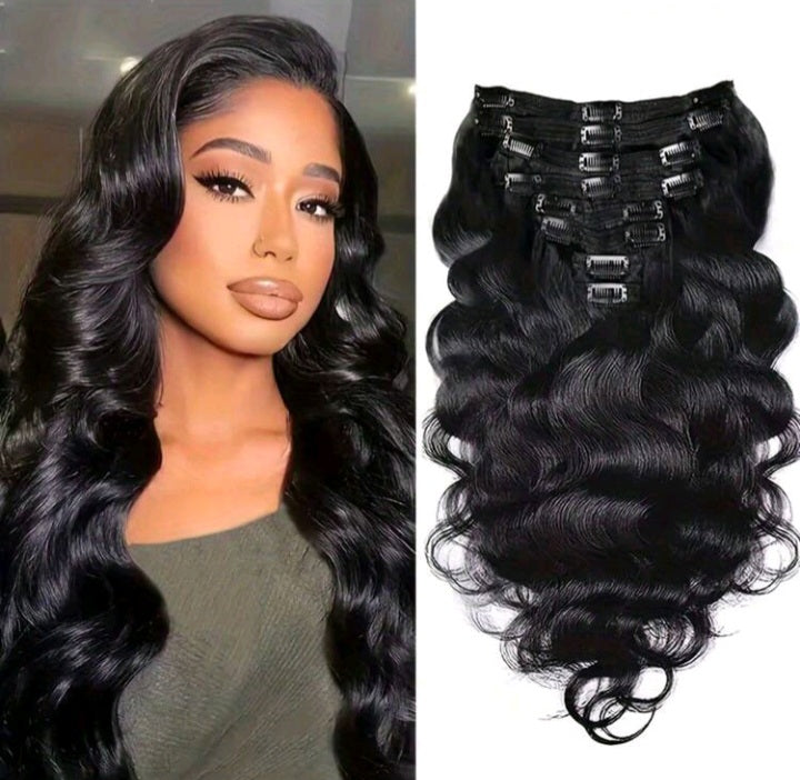 Black Body Wave Clip In Extensions