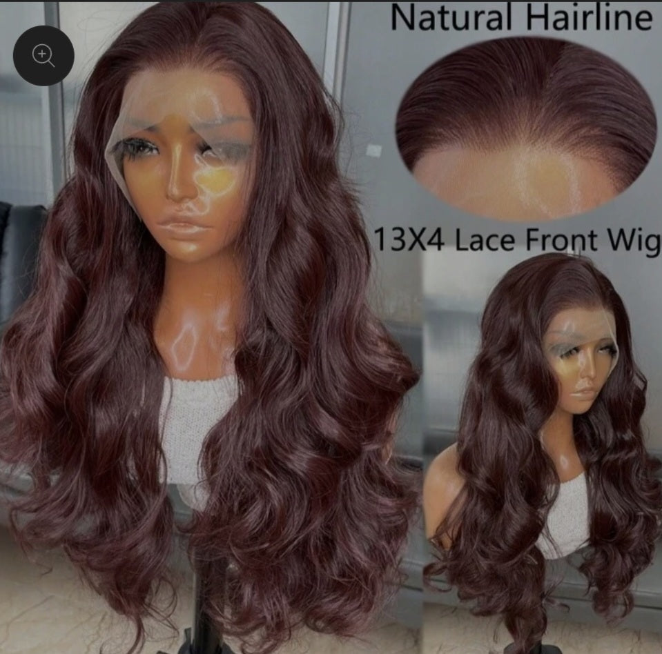 Long Body Wave Glueless Kanekalon Wig(human blend)