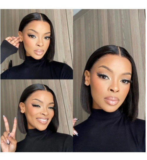 8Inch Brazilian Full Frontal Short Bob Wig